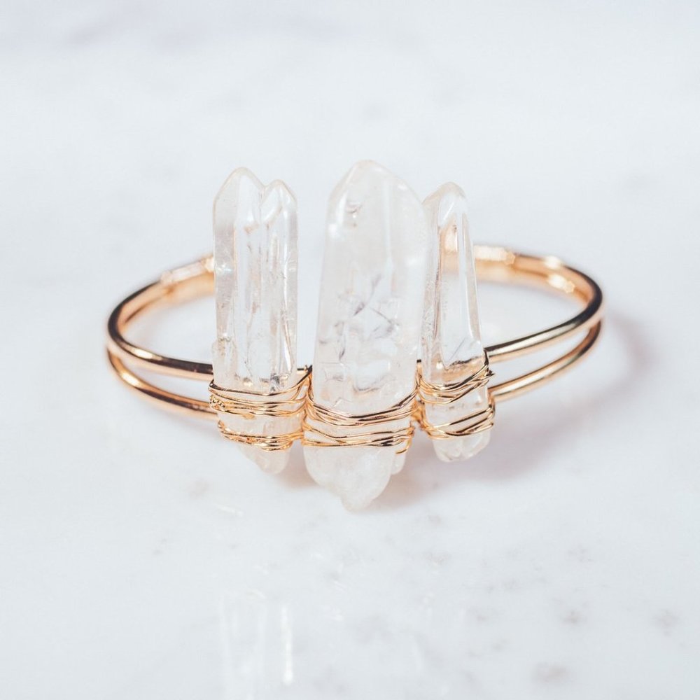 Crystal Fragments Bracelet with Clear Quartz